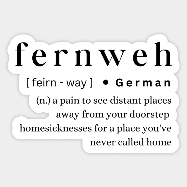 Fernweh Sticker by MajesticWords